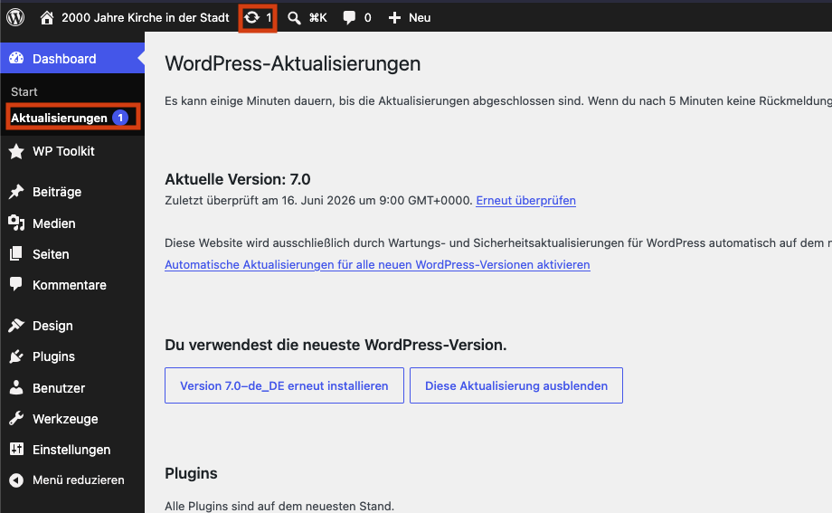 WordPress Update